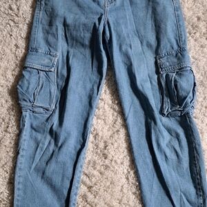 Levi's Light Blue Straight Leg Cargo Jeans Size 26